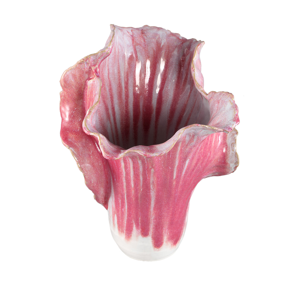 Pot – Pink Color, Cabbage Shape, Structured Surface, Ceramic, M – Swing | PTMD