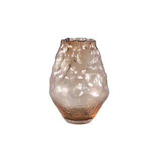 Vase – Cream-colored Glass, Irregular Shape, Textured Surface, S – Narin | PTMD