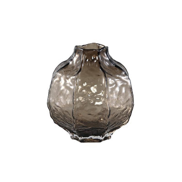 Vase – Rundes Design, Runde Form, Glas Material, Braun, L – Narin | PTMD