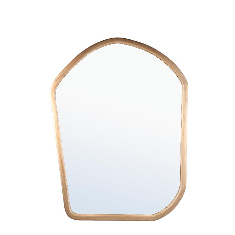 Spiegel – Organisches Design, Rechteckige Form, Massivholz Material, Natur, L – Denholm | PTMD