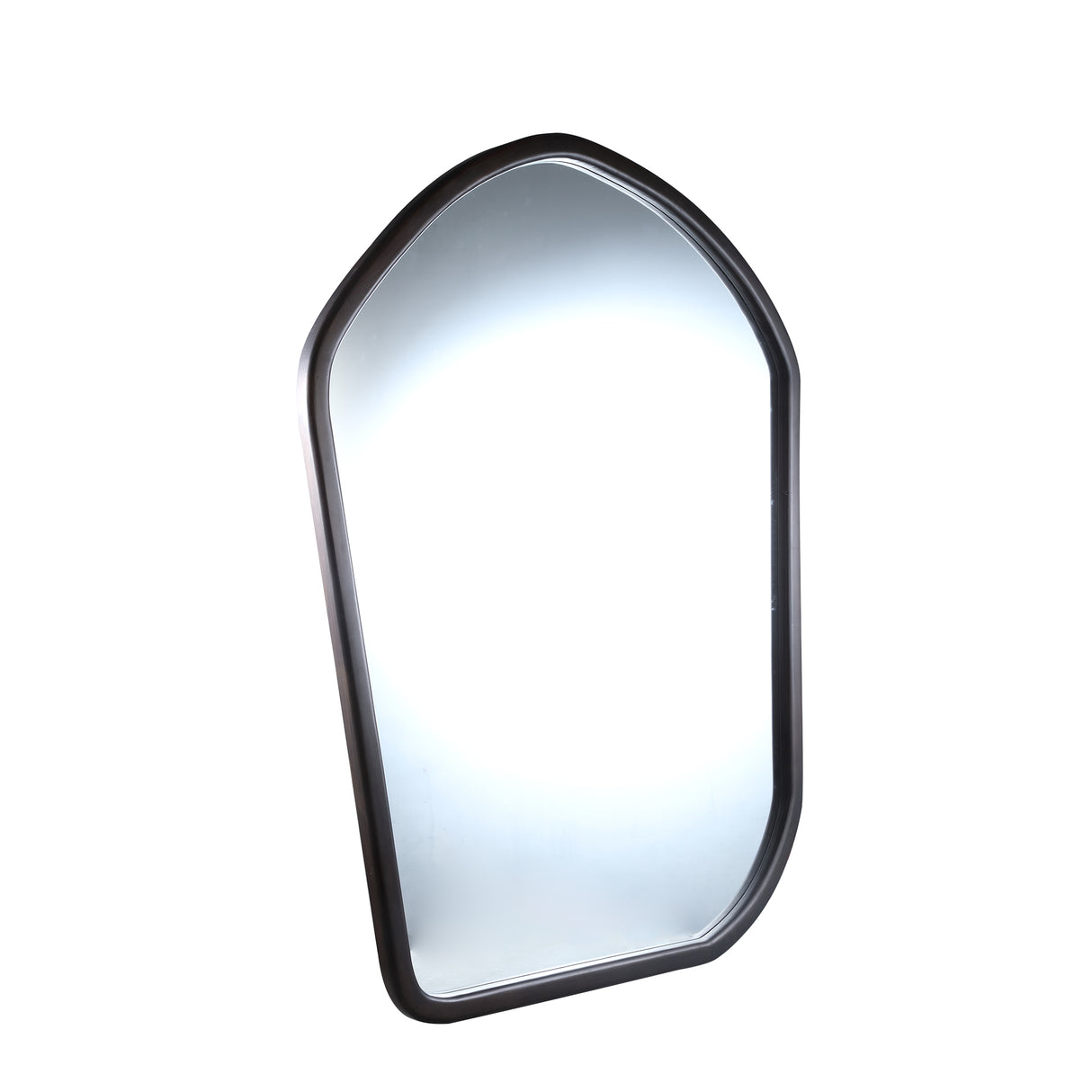 Spiegel – Organisches Design, Rechteckige Form, Massivholz Material, Braun, L – Denholm | PTMD