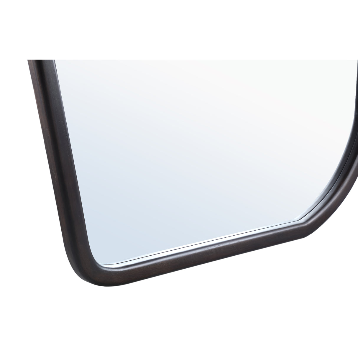 Spiegel – Organisches Design, Rechteckige Form, Massivholz Material, Braun, L – Denholm | PTMD
