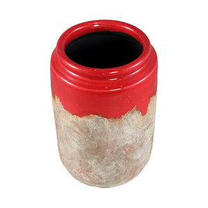 Flower pot – Red surface, Round shape, Terracotta material, S – Breffni | PTMD