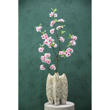 Kunstblume – Rosa Kirschblütenzweig, Beschichtete Oberfläche, Stoffgewebe, Polyester | PTMD