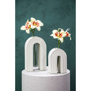 Amaryllis Flower – Yellow Amaryllis Spray, Polyester Fabric, Semi-Finished | PTMD