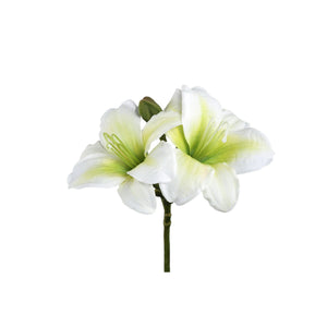 Amaryllis Flower – White Amaryllis Spray, Polyester Fabric, Semi-Finished | PTMD