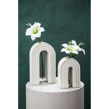 Amaryllisblume – Weiße Amaryllis Spray, Polyestergewebe, Halbfertig | PTMD