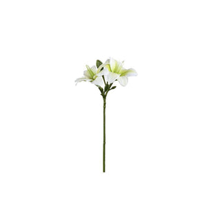 Amaryllis Flower – White Amaryllis Spray, Polyester Fabric, Semi-Finished | PTMD