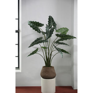 Artificial Plant - Alocasia Leaves, Fabric, Plastic, Semi-Handmade, L | PTMD