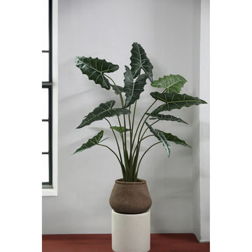 Kunstpflanze – Alocasia Blätter, Kunststoff Gewebe, Topfpflanze, L | PTMD