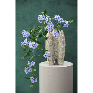 Gartenblume – blauer Bleiwurz-Zweig mit Blättern aus Stoff, Eisenmetall und Kunststoff | PTMD