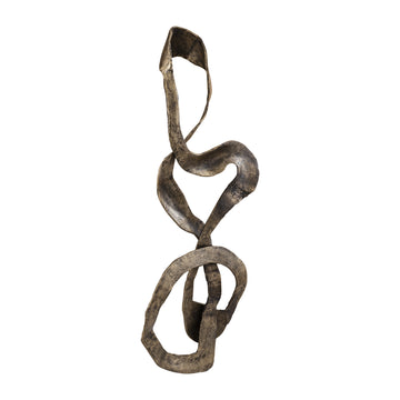 Wandpaneel aus Aluminium-Metall in Goldoptik mit Wirbeldesign, L – Neven | PTMD