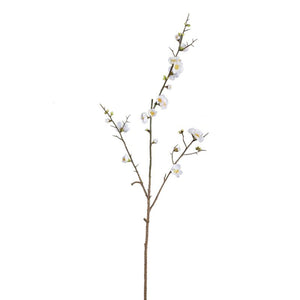 Kunstblume – Weißer Kirschblütenzweig, Schlichte Zweigform, Halbhandgefertigt | PTMD