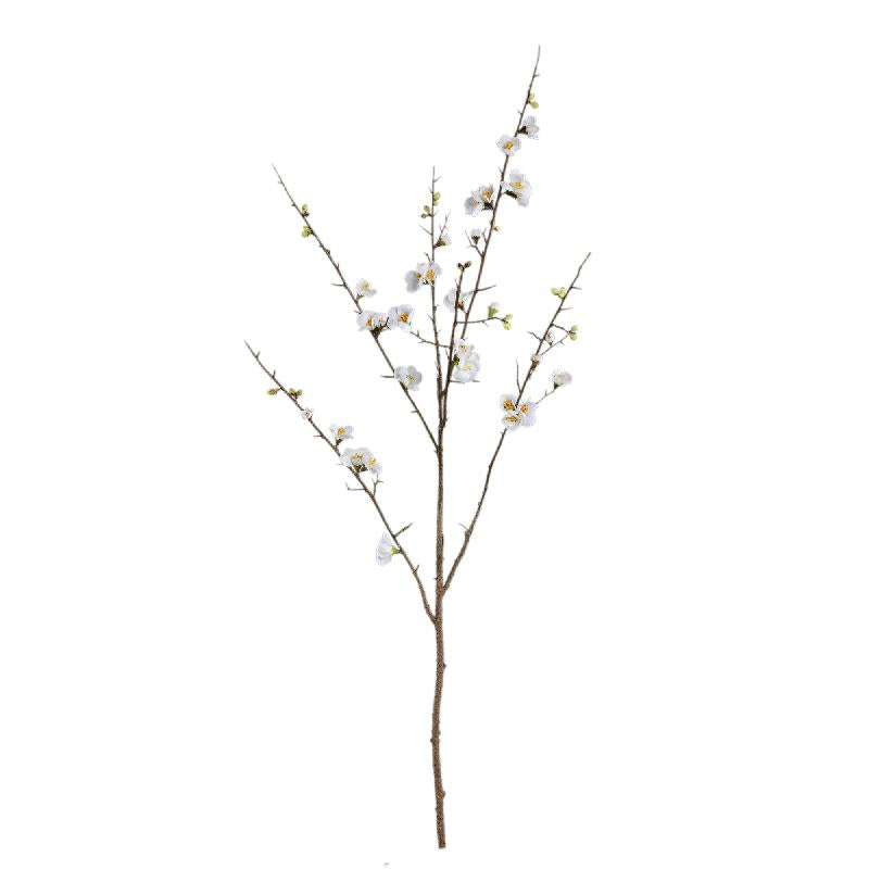 Kunstblume – Weißer Kirschblütenzweig, Polyestergewebe, handgefertigt | PTMD