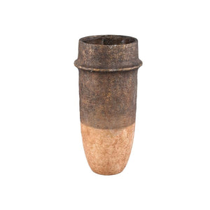 Flower Pot – Grey Surface, Two-Tone Look, Cement Material, High M – Christenee | PTMD