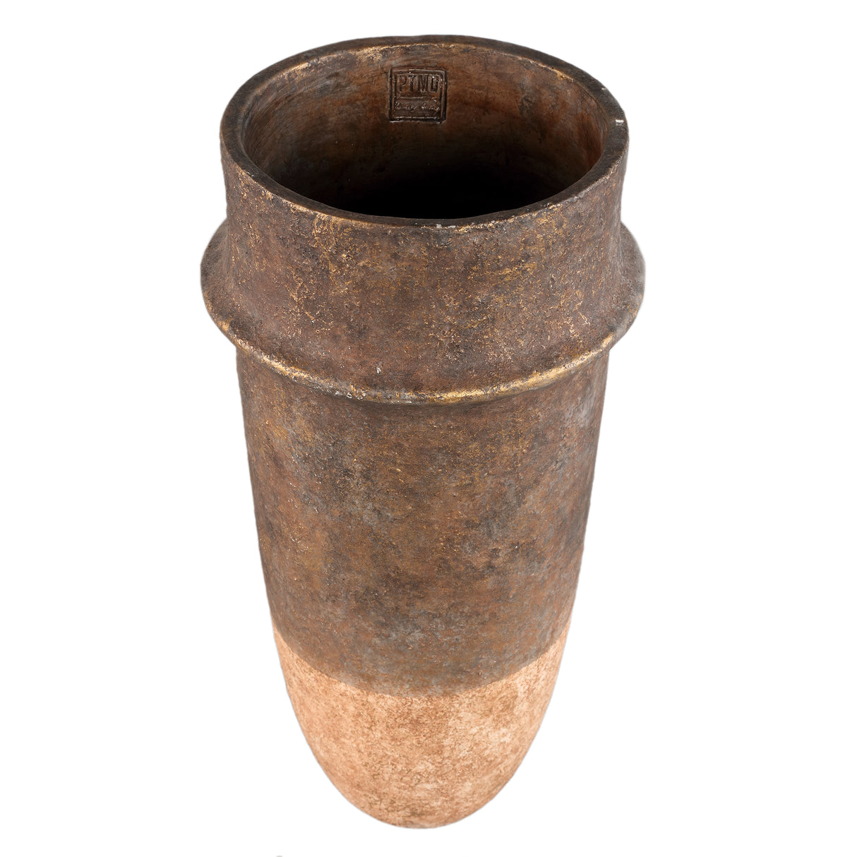 Flower Pot – Grey Surface, Two-Tone Look, Cement Material, High XL – Christenee | PTMD