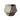 Blumentopf - Runder Zement, Untertassenform, Graubraune Zweifarbigkeit, M – Husna | PTMD