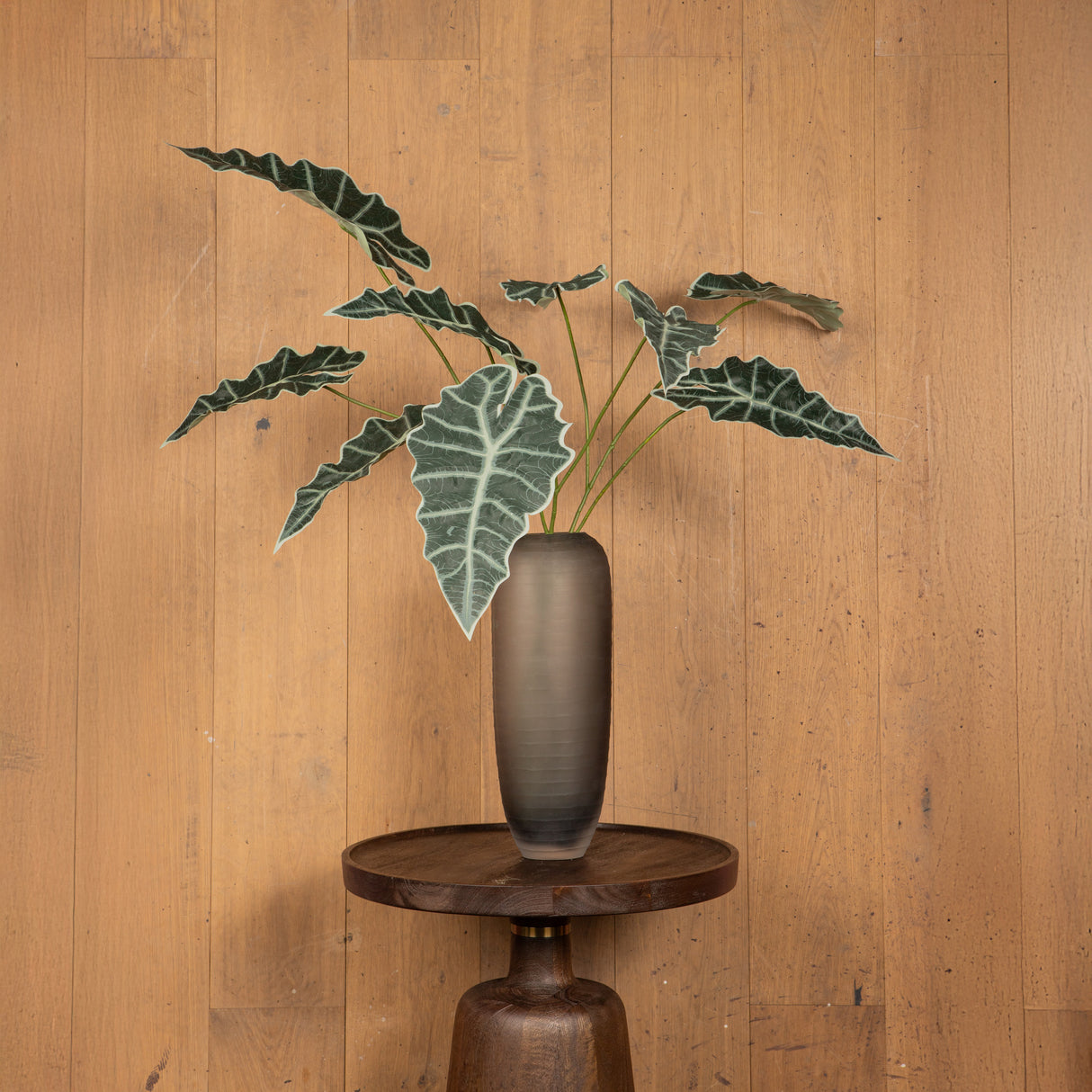 Artificial Plant - Green Alocasia Leaves Spray, Fabric, Iron Metal, Plastic | PTMD