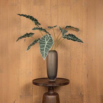 Kunstpflanze - Grüne Alocasia Blätter Spray, Stoff, Eisenmetall, Kunststoff | PTMD