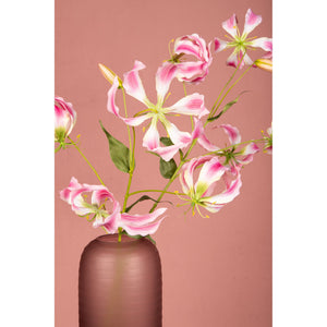 Gartenblume – Rosa Gloriosa-Spray mit Blättern aus Polyesterstoff, Eisenmetall und PE-Kunststoff | PTMD