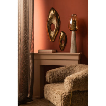 Wandpaneel – Modernes Design, Aluminium Material, Gold, L – Kellaine | PTMD