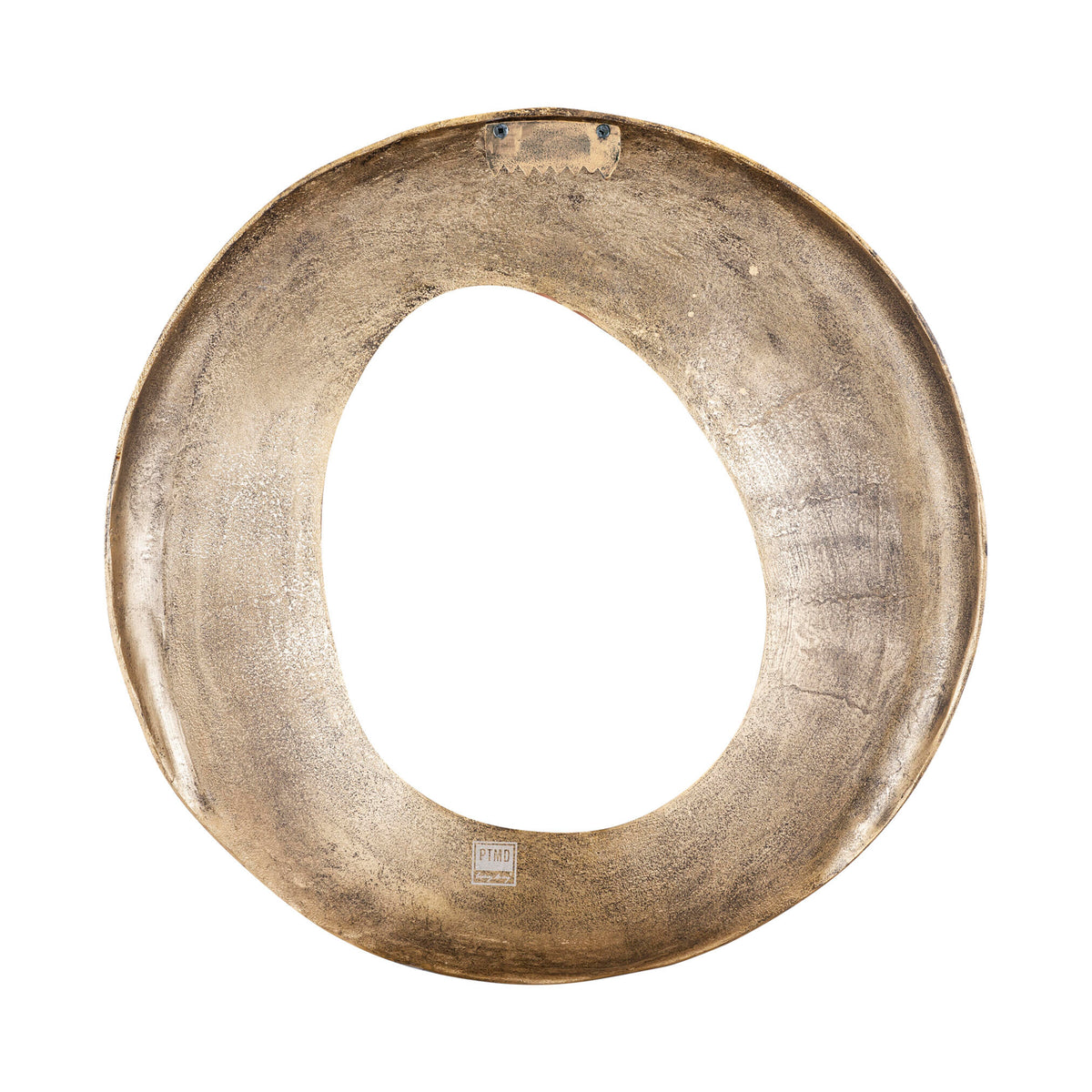 Cast aluminum wall panel in brass look with open round design, L – Daweson | PTMD