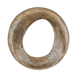 Cast aluminum wall panel in brass look with open round design, L – Daweson | PTMD