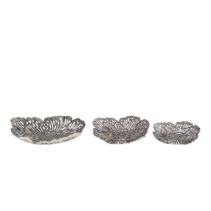 Wanddeko – Blumen Design, Aluminiumguss Metall, Organische Form, M – Ryhann | PTMD