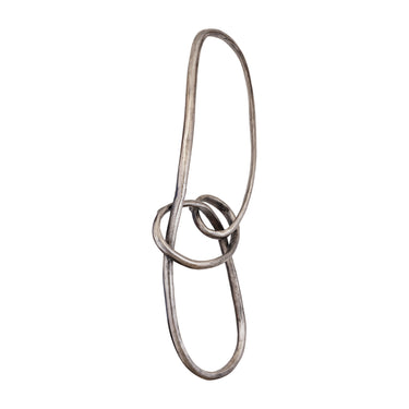 Wanddeko aus gegossenem Aluminium in Nickeloptik mit Knotendesign, ovaler Form, L – Wun | PTMD