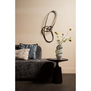 Wanddeko aus gegossenem Aluminium in Nickeloptik mit Knotendesign, ovaler Form, L – Wun | PTMD