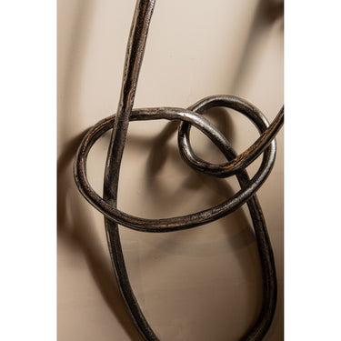 Wanddeko aus gegossenem Aluminium in Nickeloptik mit Knotendesign, ovaler Form, L – Wun | PTMD