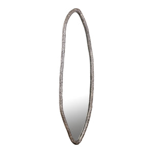 Wandspiegel – Organisches Design, Ovale Form, Aluminium Material, Silber, 3XL – Paislie | PTMD
