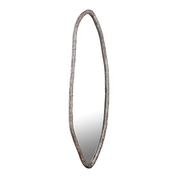 Wandspiegel – Organisches Design, Ovale Form, Aluminium Material, Silber, 3XL – Paislie | PTMD