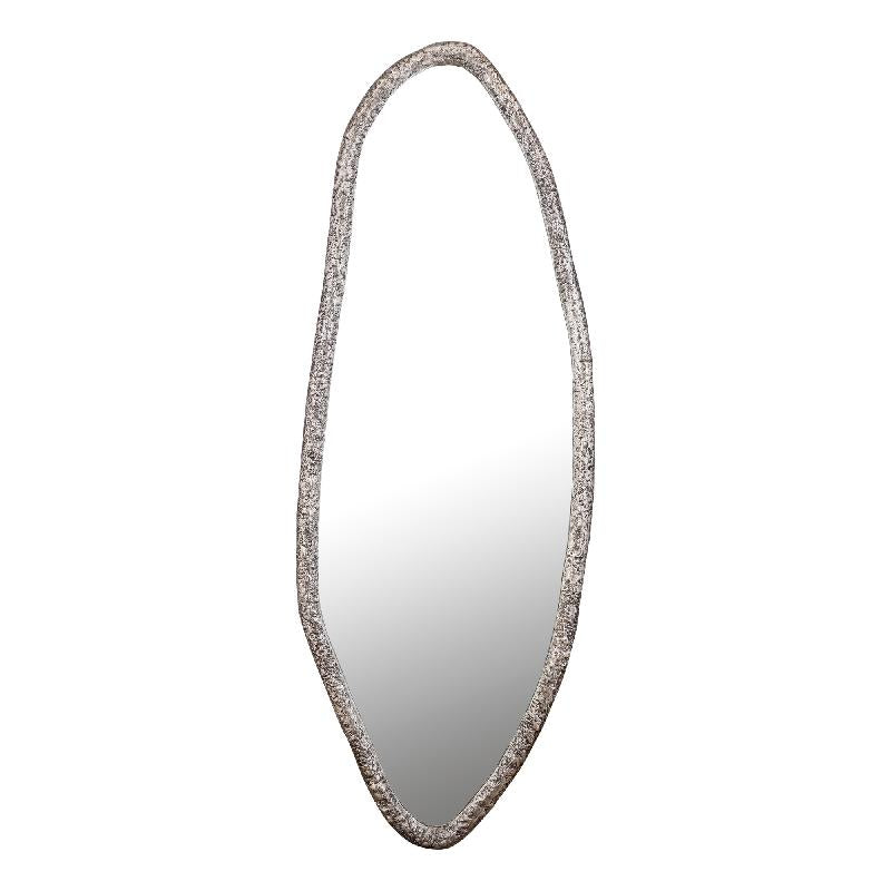 Wandspiegel – Organisches Design, Ovale Form, Aluminium Material, Silber, 3XL – Paislie | PTMD