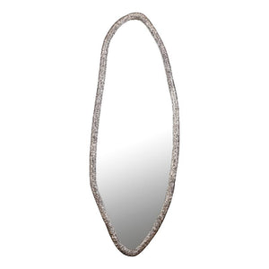 Wandspiegel – Organisches Design, Ovale Form, Aluminium Material, Silber, 3XL – Paislie | PTMD