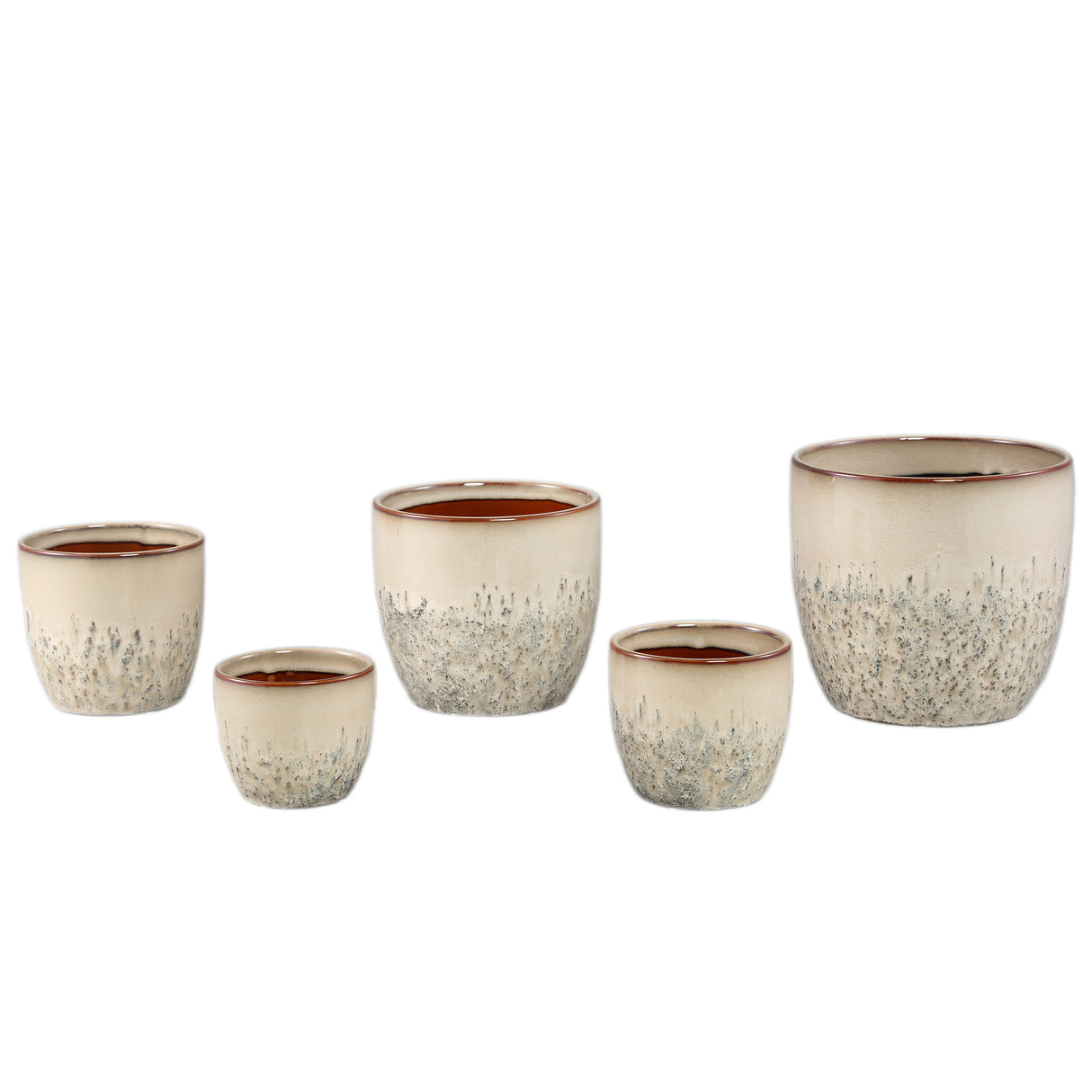 Blumentopf - Keramik, Runde Form, Bauchige Form, Creme, XL - Harper | PTMD