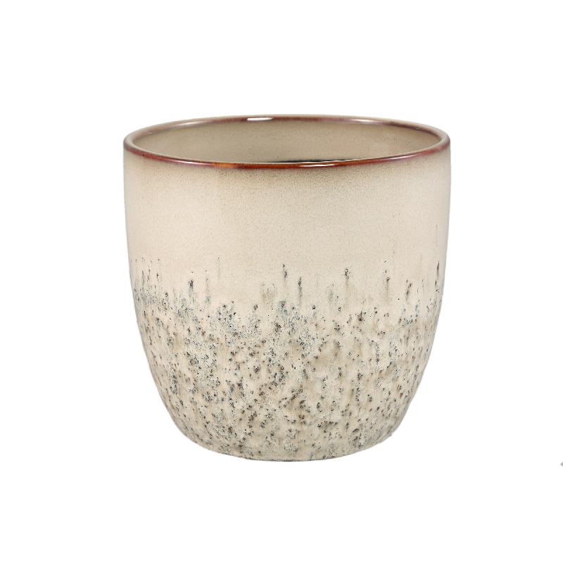 Blumentopf - Keramik, Runde Form, Bauchige Form, Creme, XL - Harper | PTMD