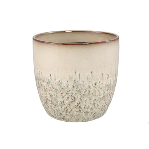 Blumentopf - Keramik, Runde Form, Bauchige Form, Creme, XL - Harper | PTMD