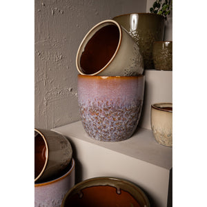Blumentopf - Keramik, Runde Form, Bauchige Form, Grün, XL - Harper | PTMD