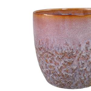 Flowerpot - Ceramic, Round Shape, Pot-bellied Shape, Pink, XL | PTMD