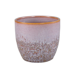 Flower pot - Ceramic, Round, Bulbous, Pink, L | PTMD