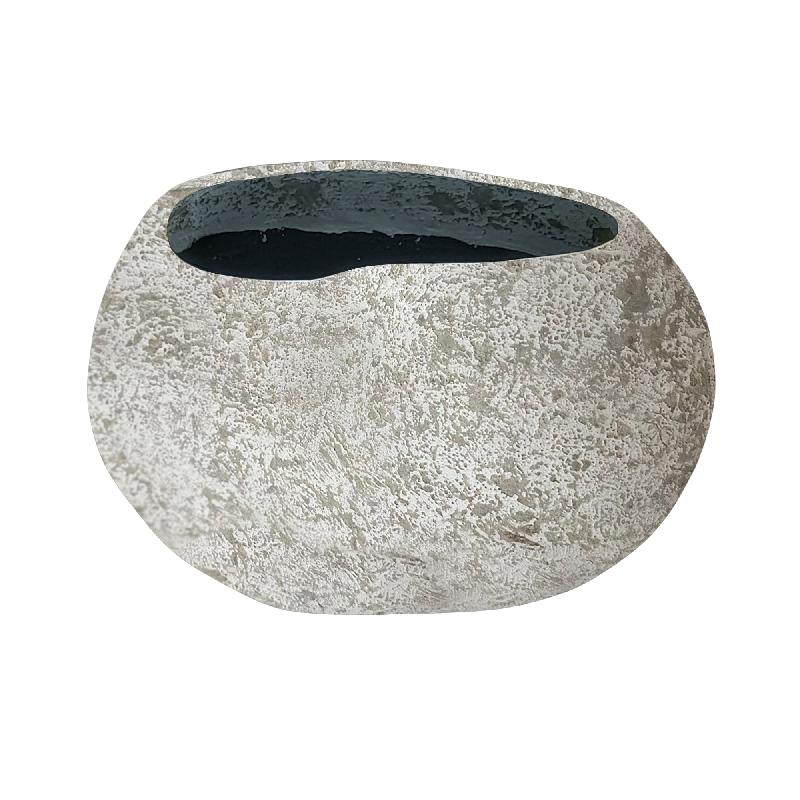 Planter – white surface, organic shape, GRC structure, L – Hiranya | PTMD