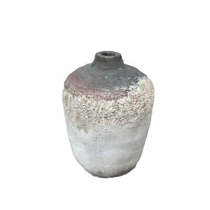 Vase - White Terracotta Ceramic, Round Shape, Low - Joseph | PTMD