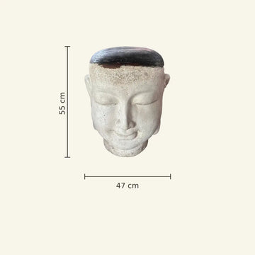 Statue – Buddha Design, GRC Material, Weiß – Makayla | PTMD