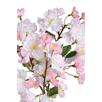 Kirschblüte – Leuchtend rosafarbener Blütenzweig aus Stoff, Kunststoff und Viskose | PTMD