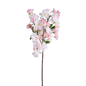 Kirschblüte – Leuchtend rosafarbener Blütenzweig aus Stoff, Kunststoff und Viskose | PTMD