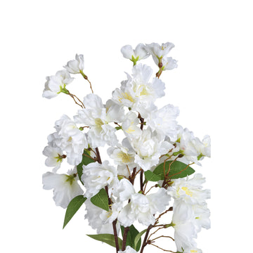 Kirschblüte – Weißer Blütenzweig aus Stoff, Metall, Kunststoff und Viskose | PTMD