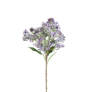 Trockenast – Violetter Zweig mit kleinen Blüten und Blättern aus Stoff, Metall, Kunststoff und Viskose | PTMD