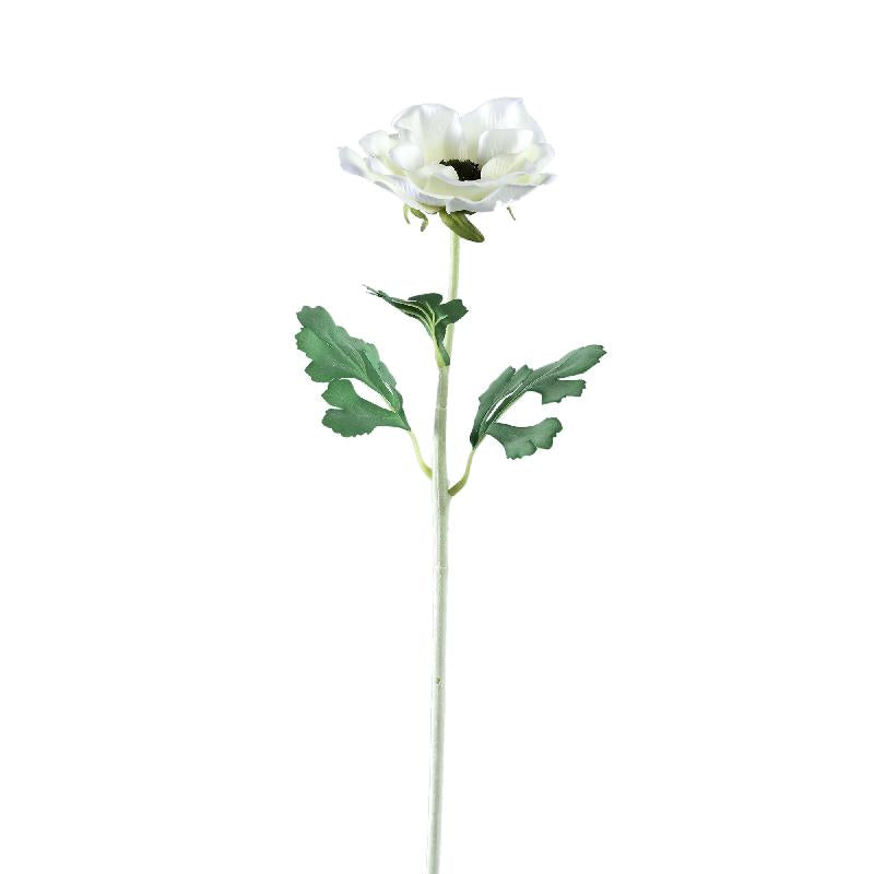 Garden Flower – White Anemone, Fabric Flowers, Handmade, L | PTMD