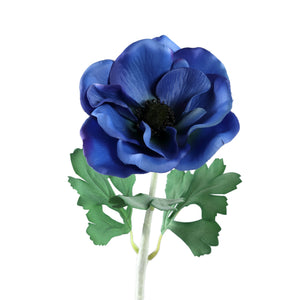 Gartenblume – Blauer Anemonenzweig aus Stoff und Kunststoff | PTMD